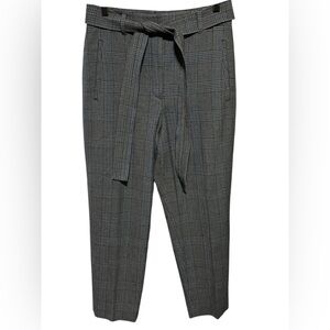 Wilfred Women's Gray Checkered Trousers